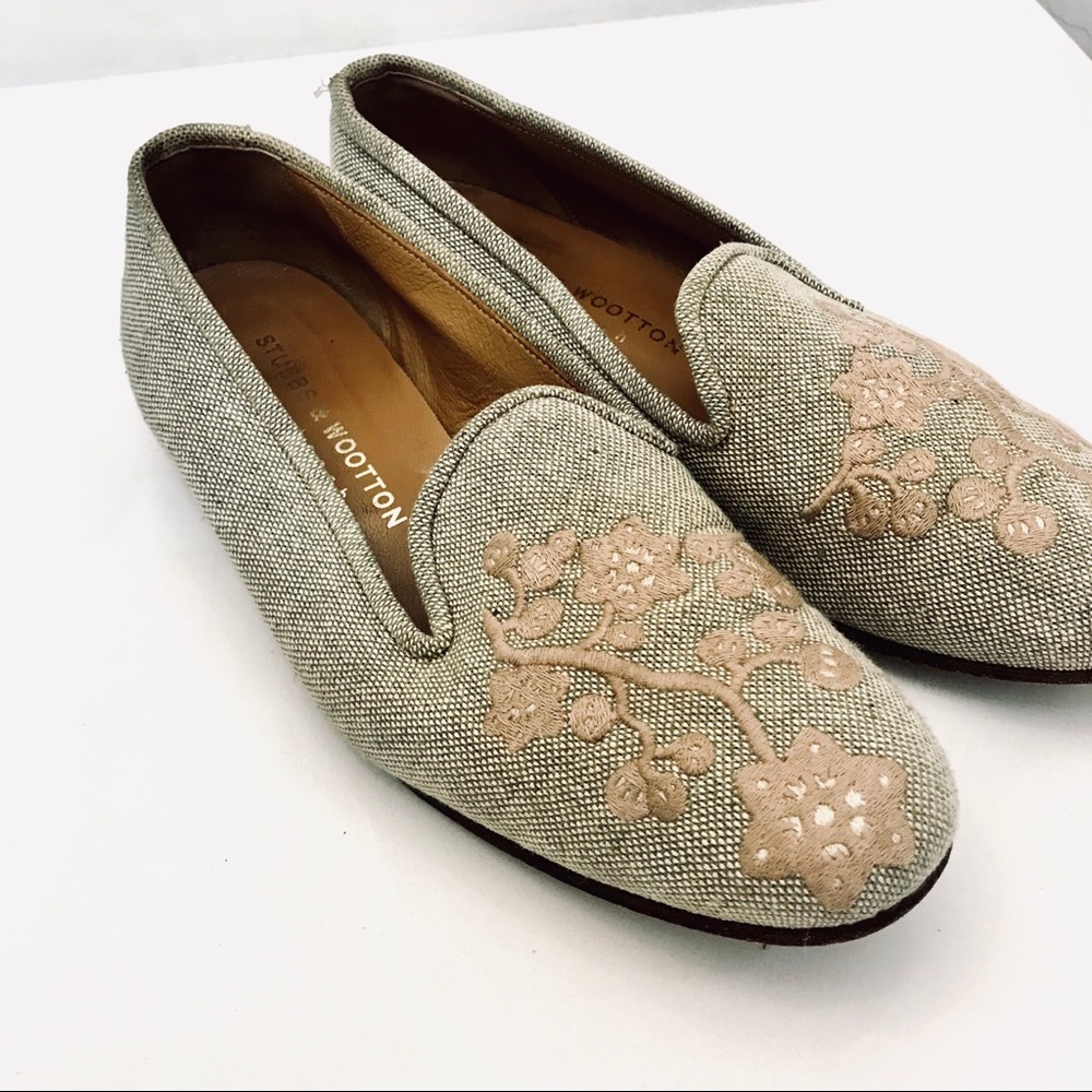 Stubbs & Wootton embroidered flats